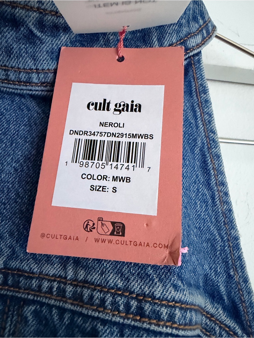 Cult Gaia Neroli Dress - Medium Wash Blue Denim - Picture 3 of 10